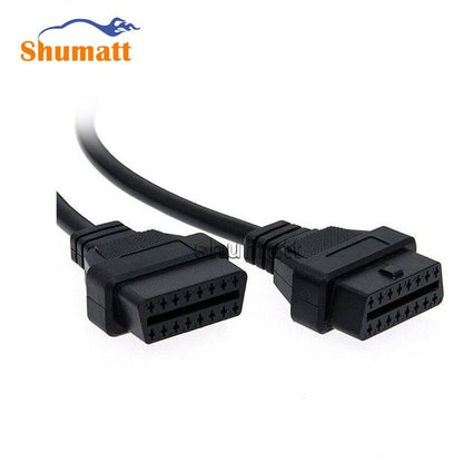 Auto Diagnostic Cable L Type 90 Degree Standard OBD2 II 16Pin Male to Female 1 in 2 Extension Cables Vehicle Adapter Connector