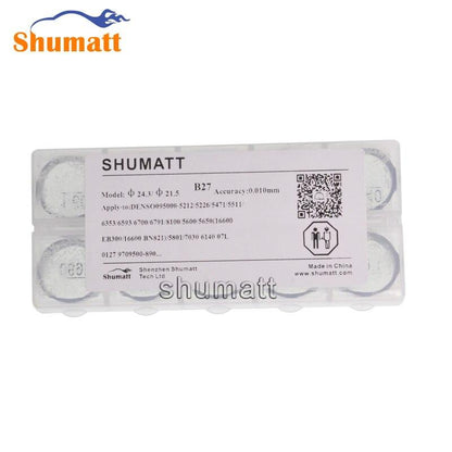 SHUMAT 100PCS Common Rail B27 Fuel Injector Assy Adjusting Washer Shim 1.6-1.69 mm for DEN-S0  095000-5212 5226 5471 5511 6353